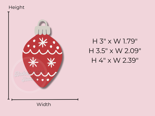 1202 Tear drop ornament Cookie Cutter