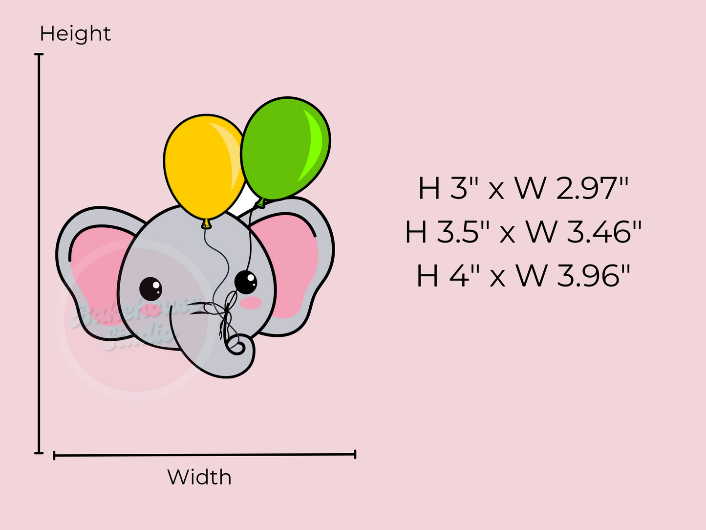 1160 Balloon Elephant Cookie Cutter