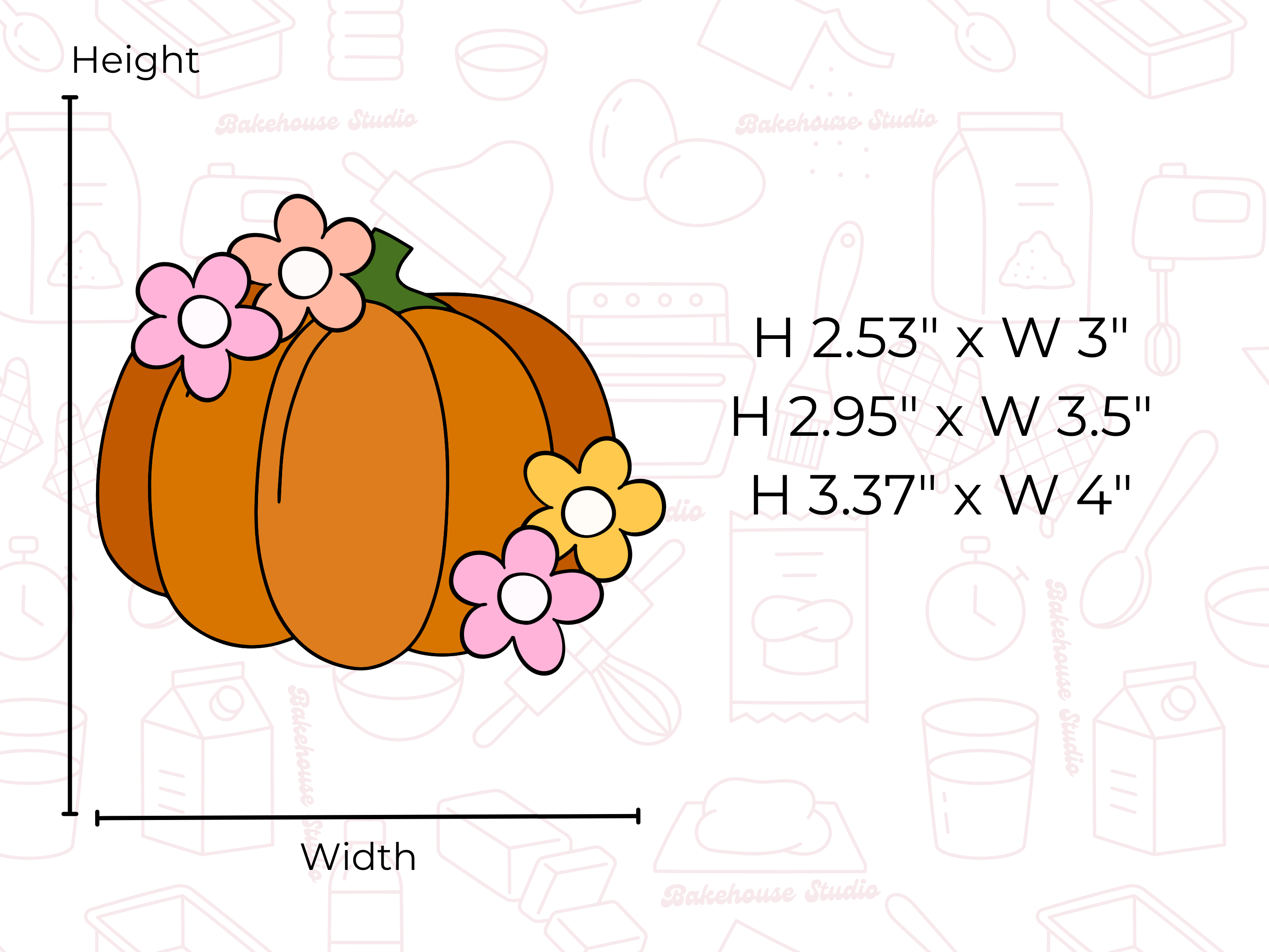 1046 Flower Pumpkin Cookie Cutter