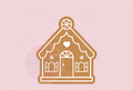 Gingerbread house design on a pink background with 'STL Digital File' text.