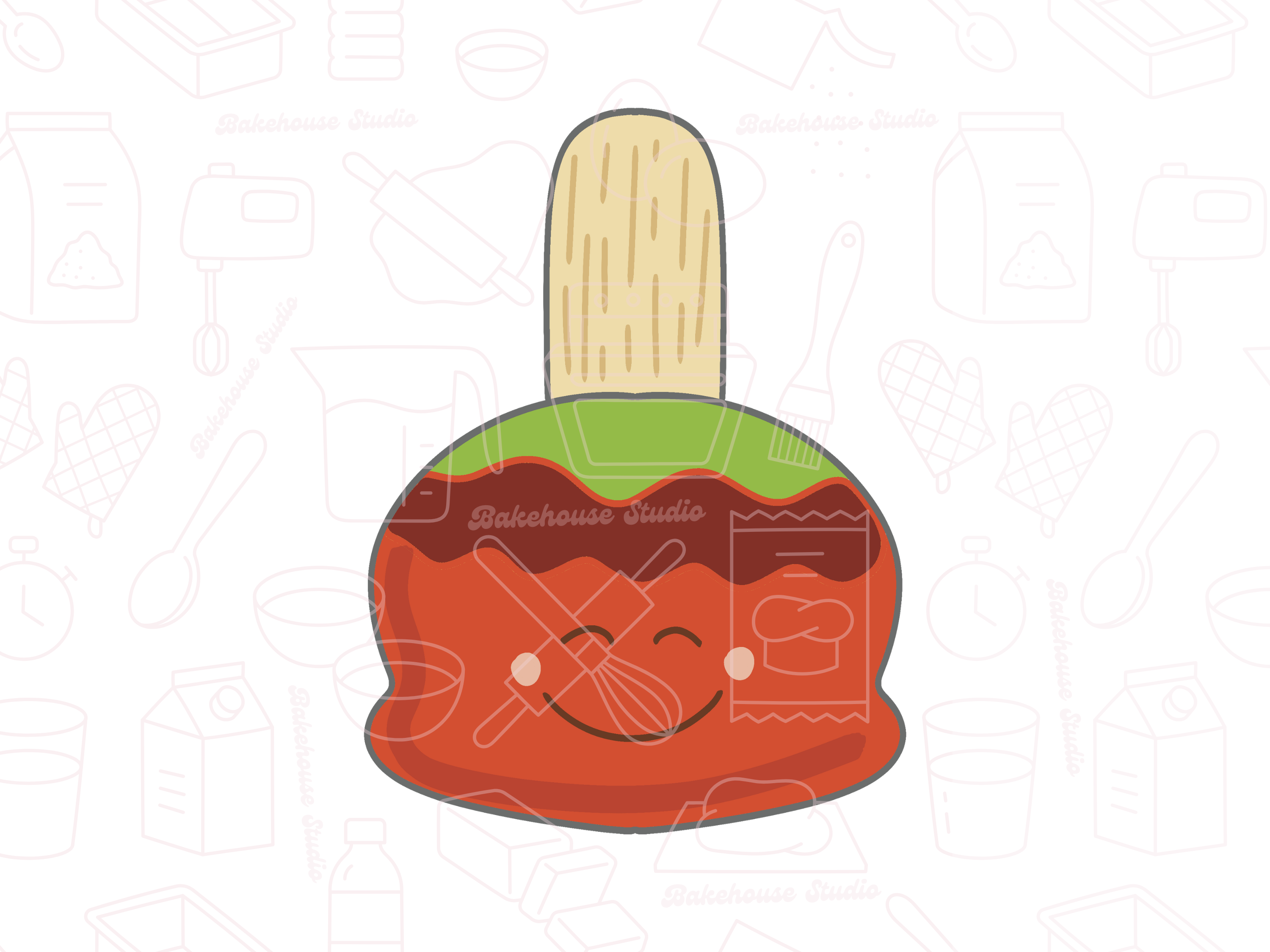 1053 Candy Apple Cookie Cutter