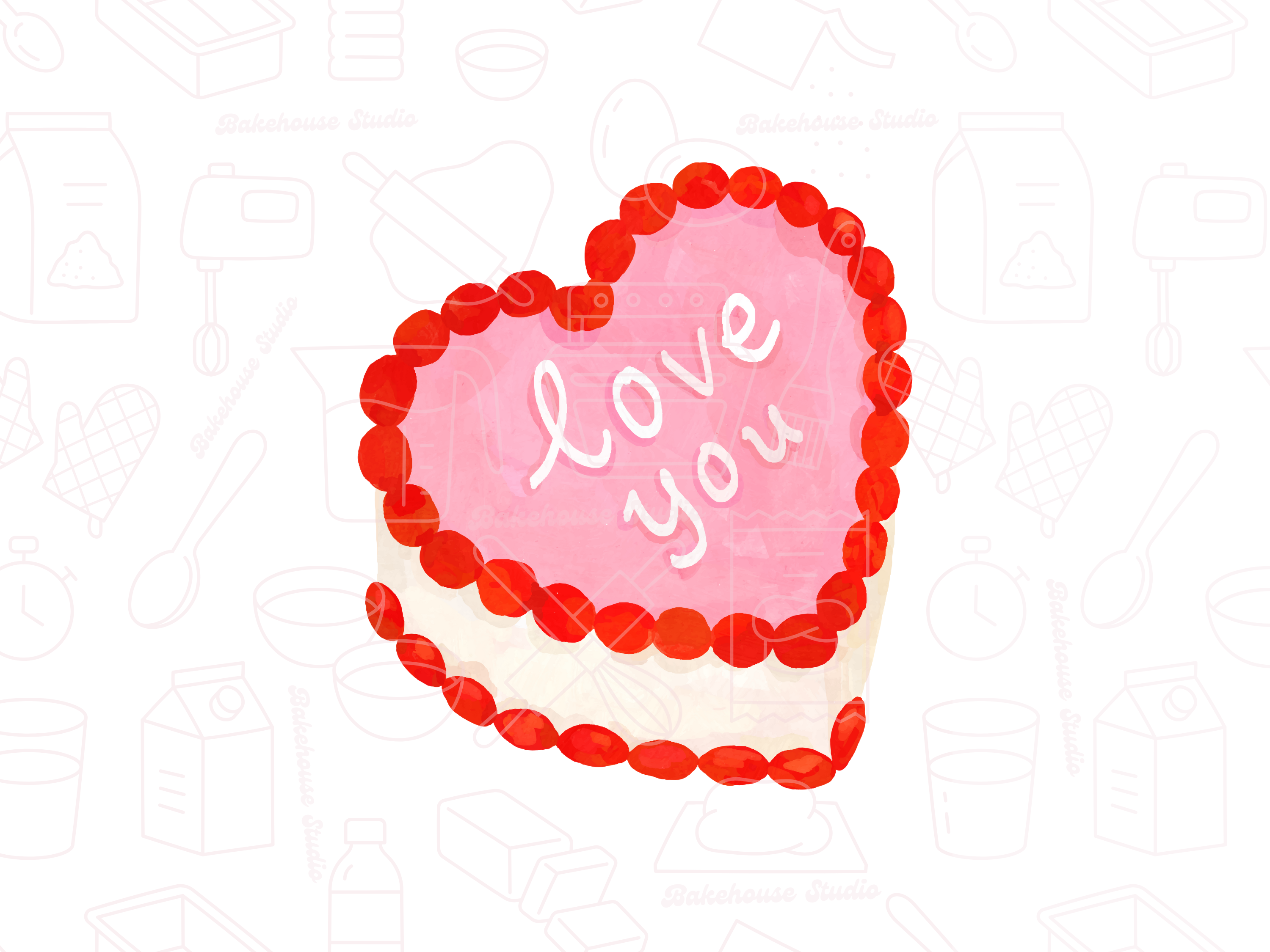 1054 Heart Cake Cookie Cutter