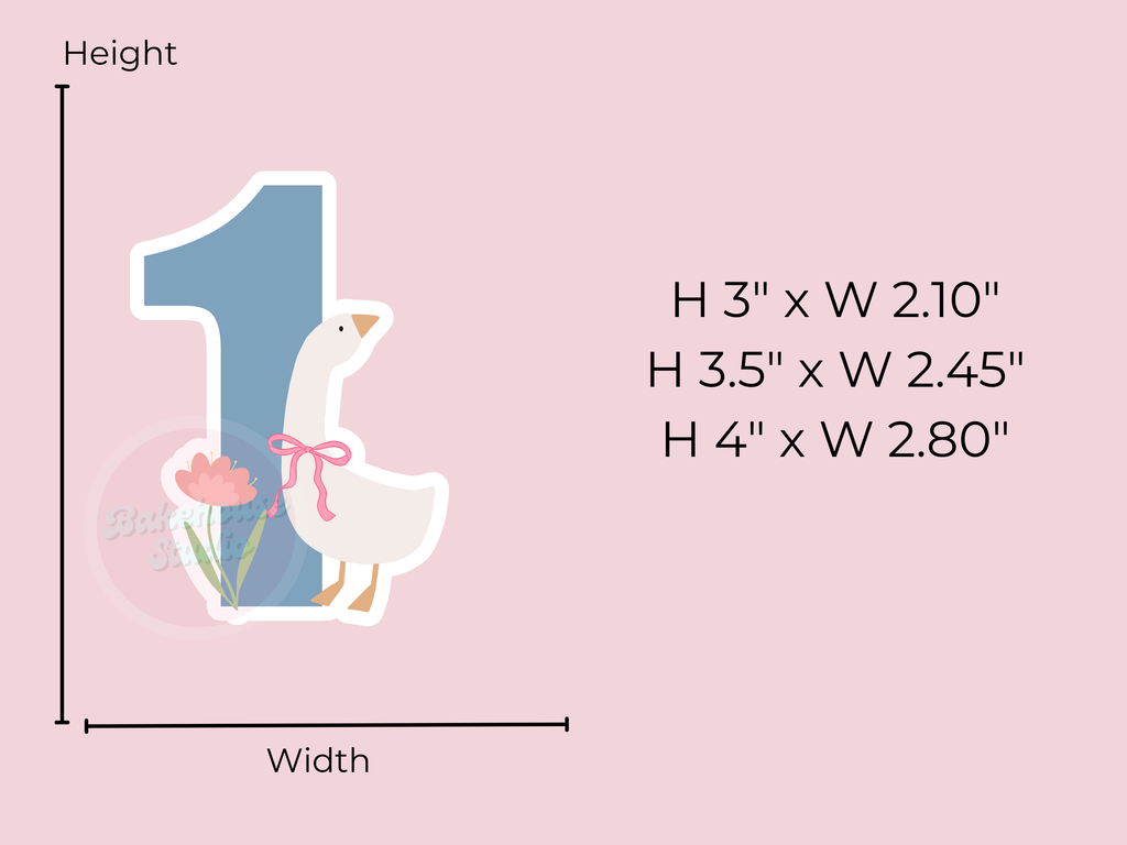 1235 One Number Goose Cookie Cutter
