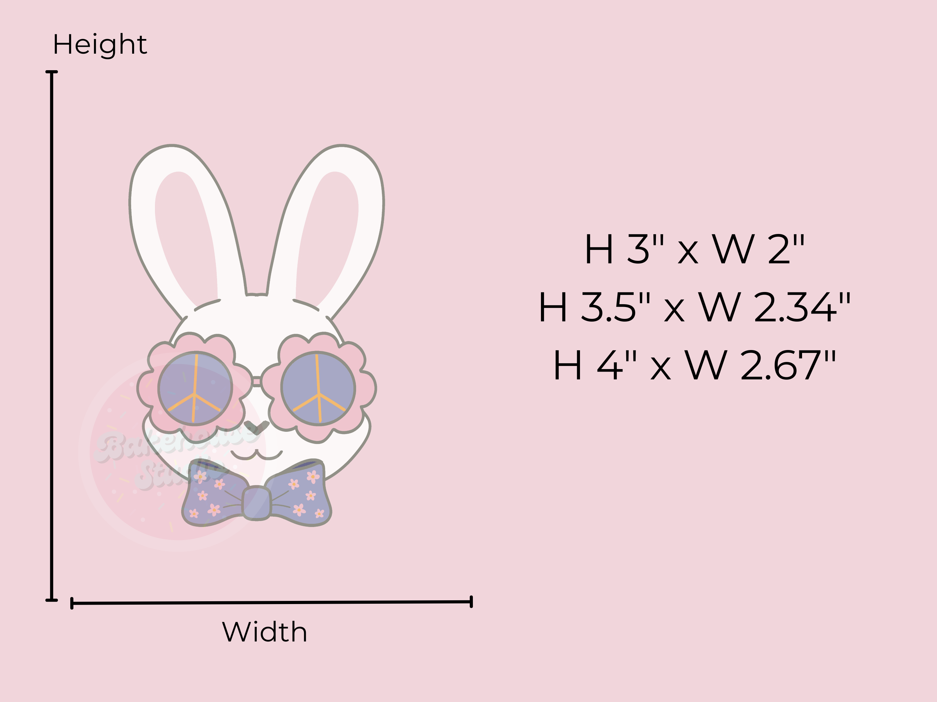 1095 Groovy Bunny Bow Cookie Cutter