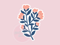1115 Floral Bunch Cookie Cutter