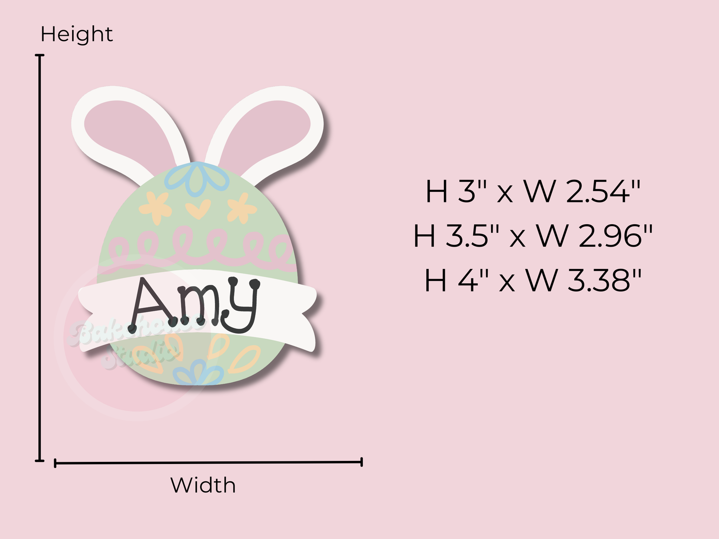 1233 Bunny Ears Egg Plaque Cookie Cutter