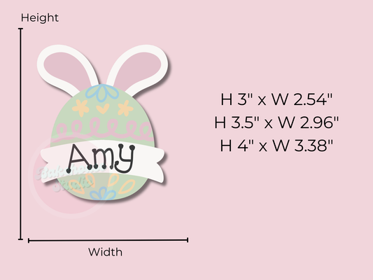 1233 Bunny Ears Egg Plaque Cookie Cutter