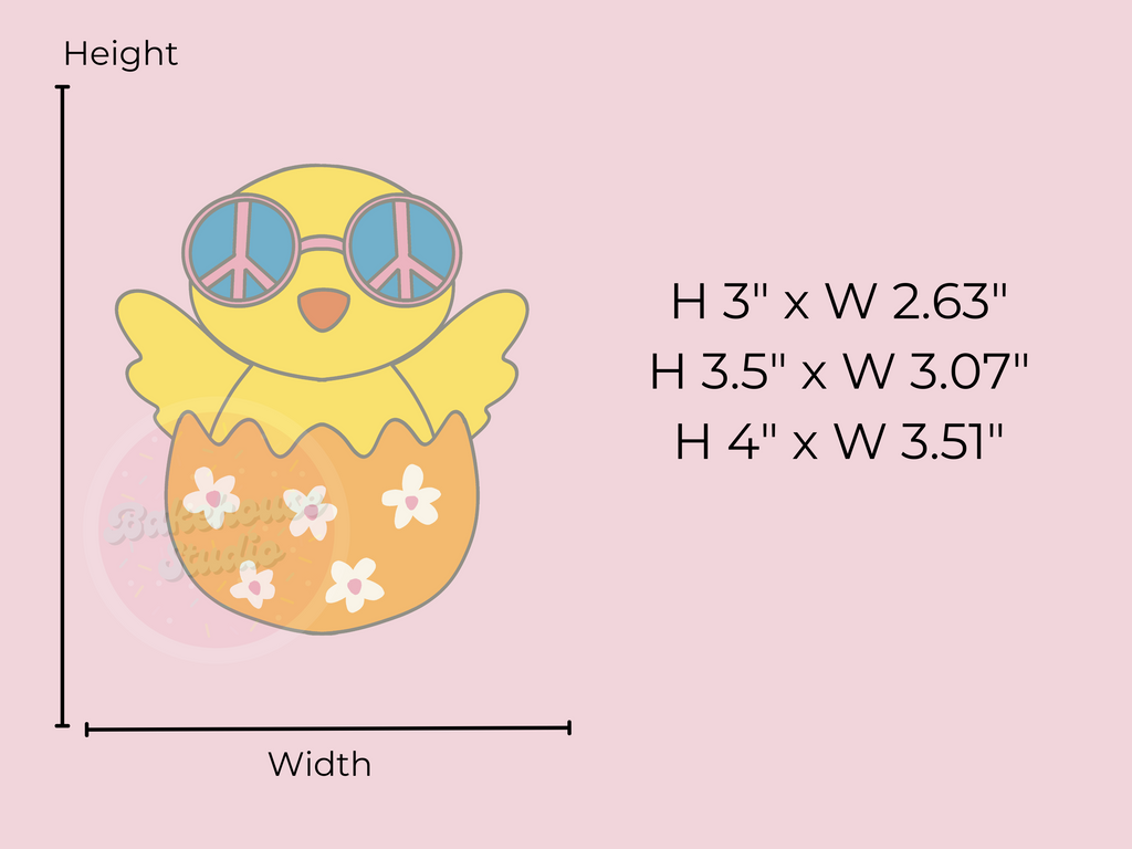 1098 Groovy Chick Egg Cookie Cutter