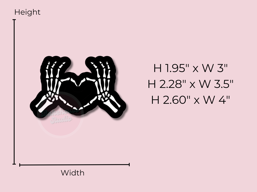 1237 skeleton heart hands Cookie Cutter