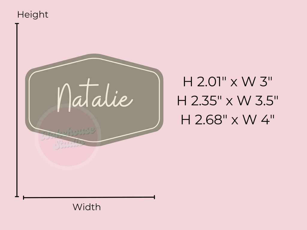 1236 Natalie Plaque Cookie Cutter