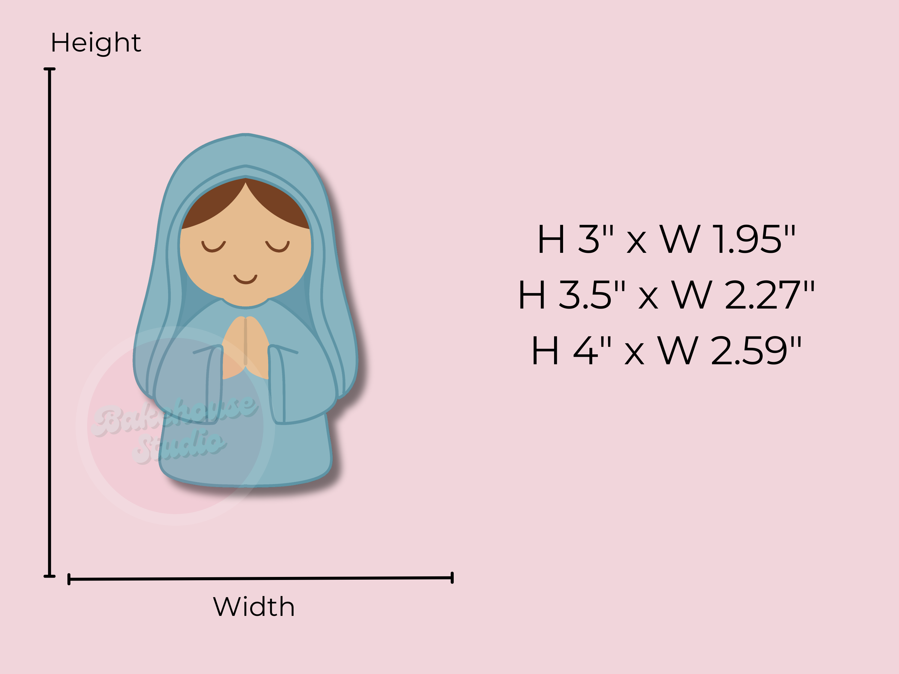 1196 Nativity Mary Cookie Cutter