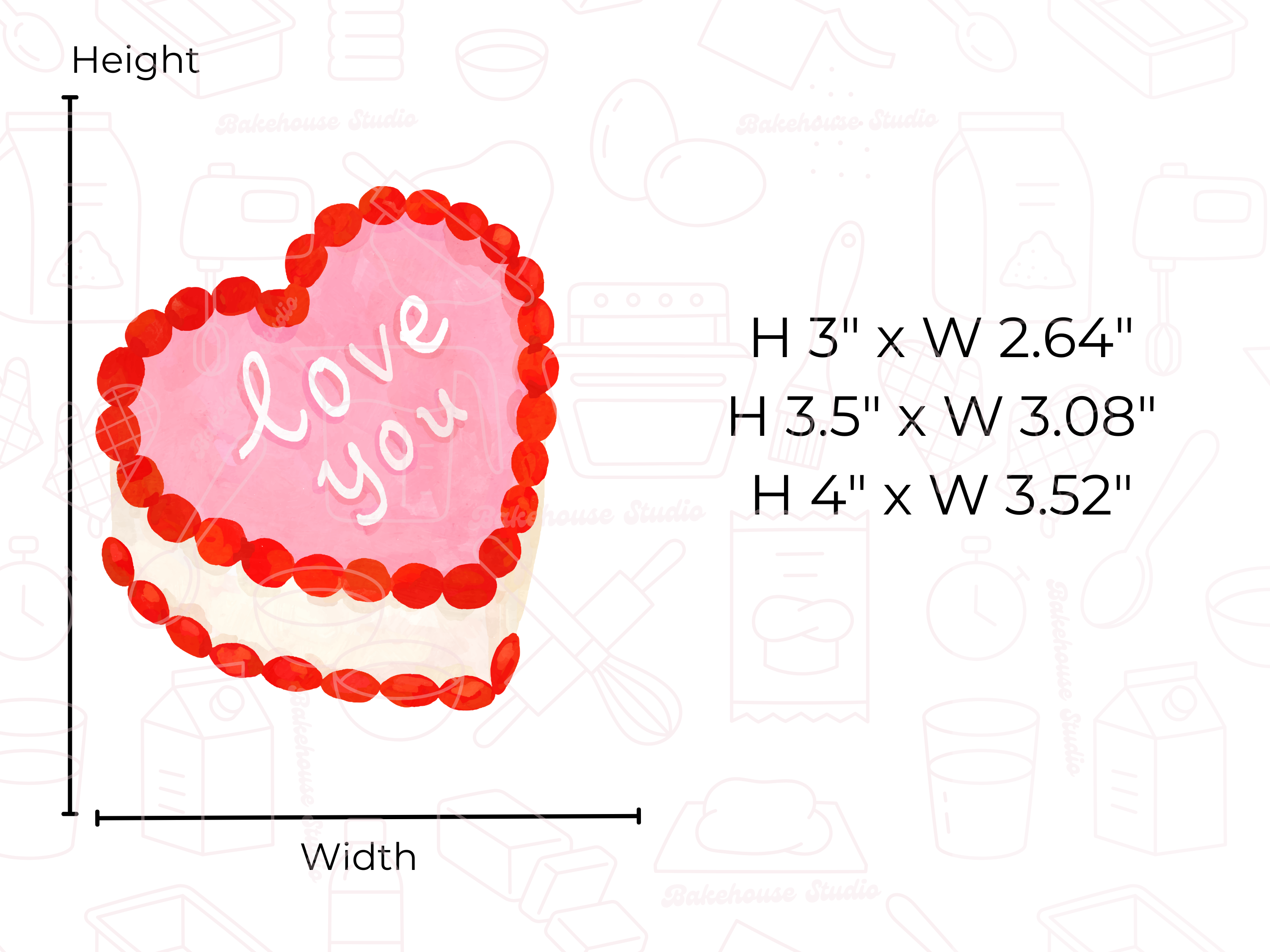 1054 Heart Cake Cookie Cutter