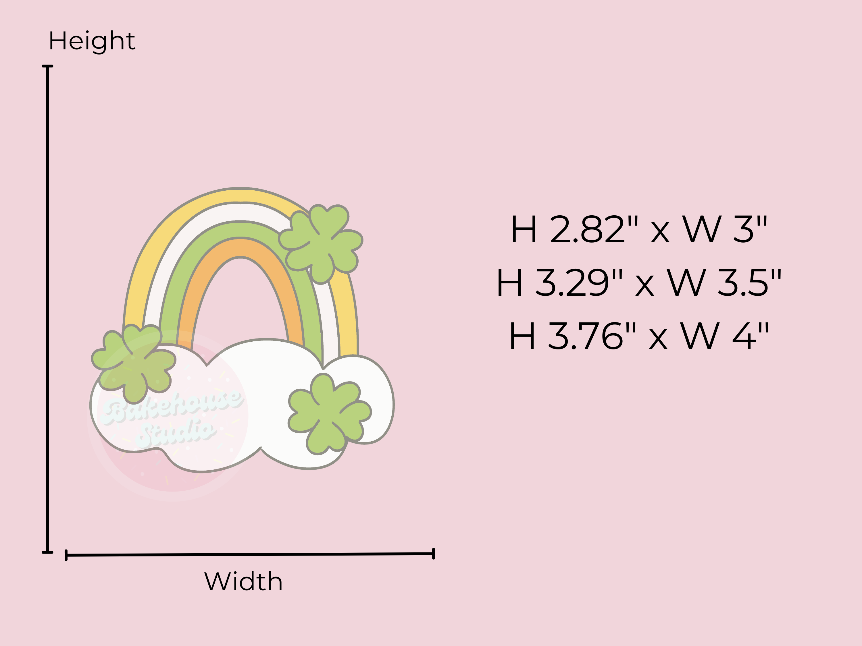 1097 Shamrock Rainbow Cookie Cutter
