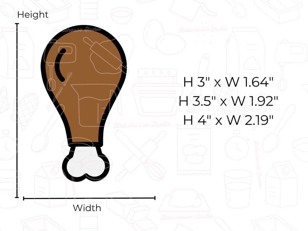1068 Turkey Leg  Cookie Cutter