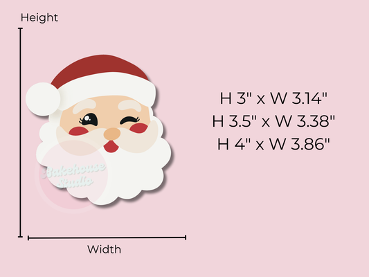 1200 Happy Santa Face Cookie Cutter