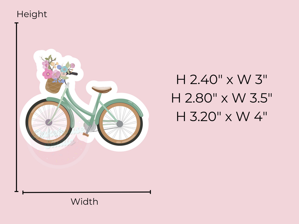 1118 Floral Bicycle Cookie Cutter