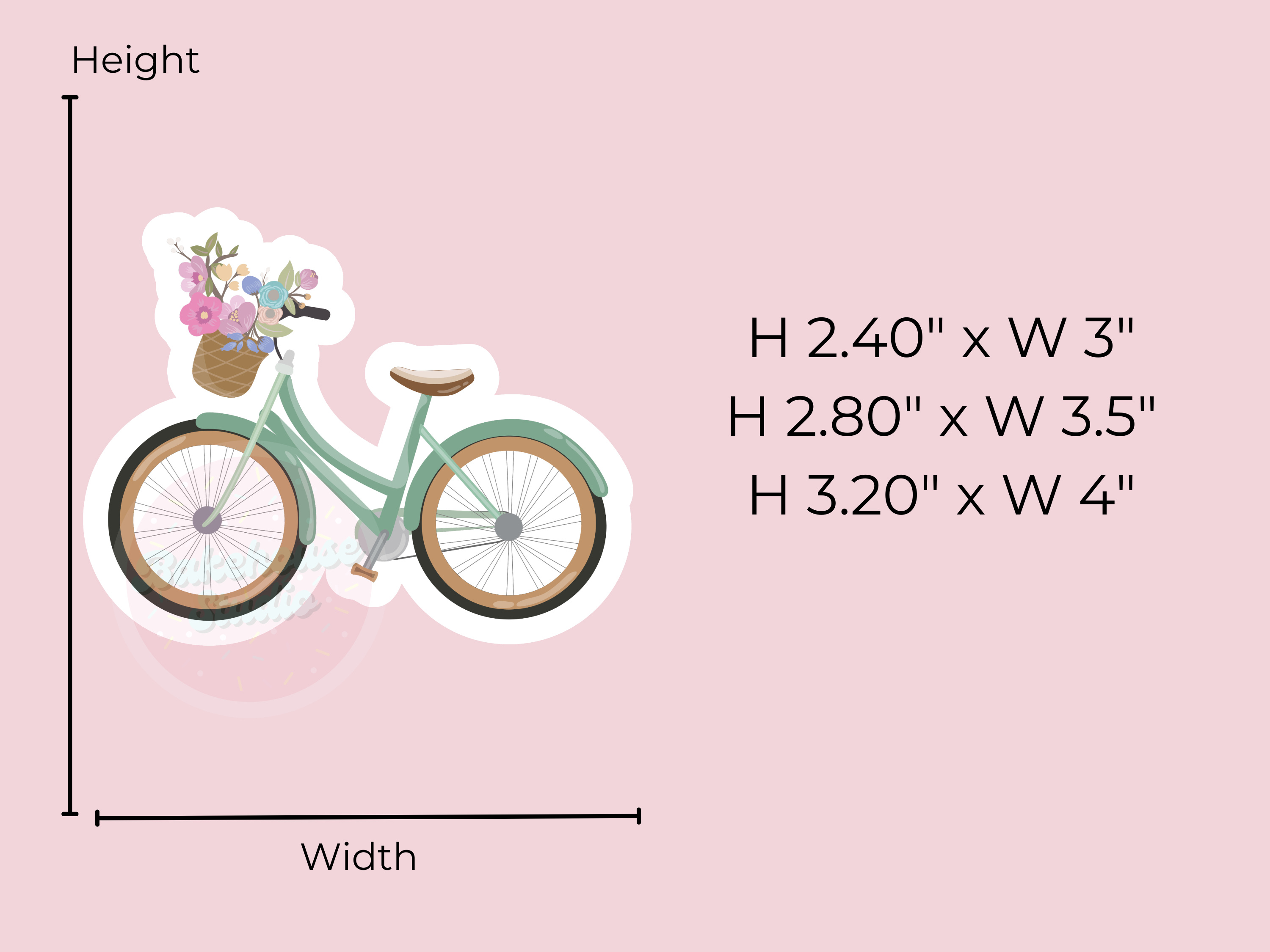 1118 Floral Bicycle Cookie Cutter