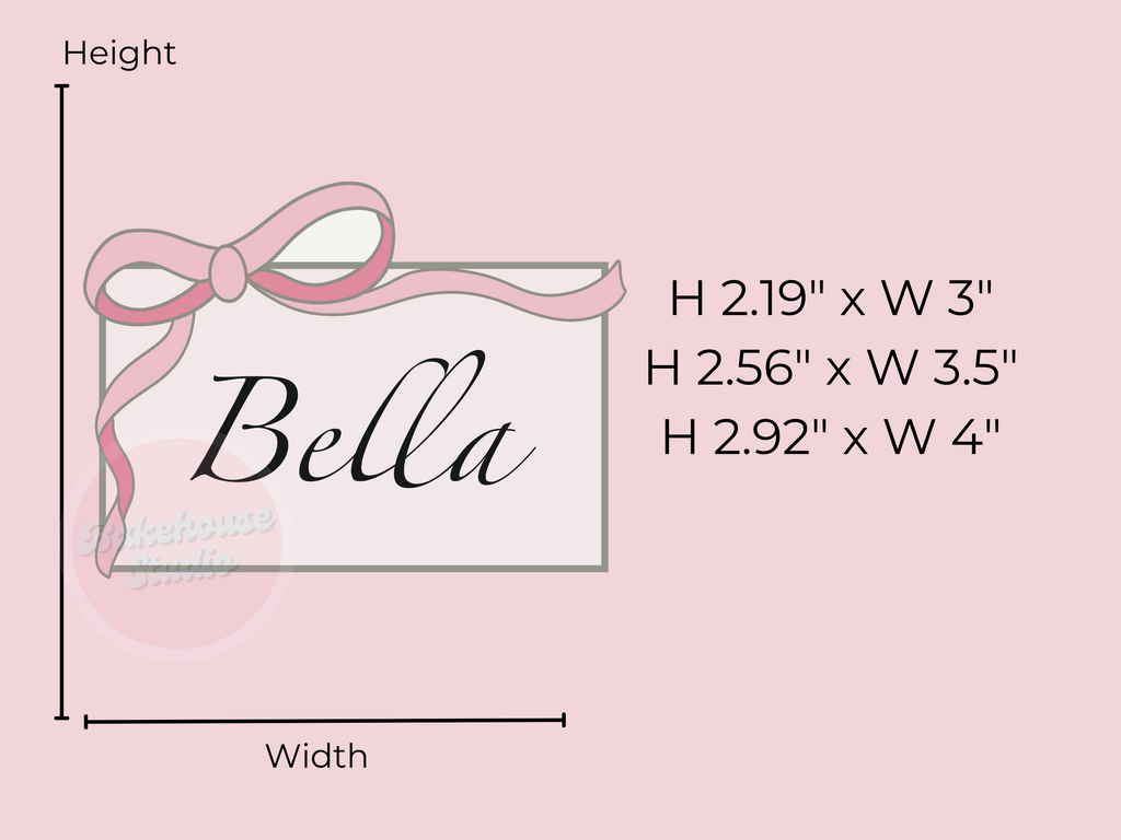 1171 Bow Plaque Cookie Cutter