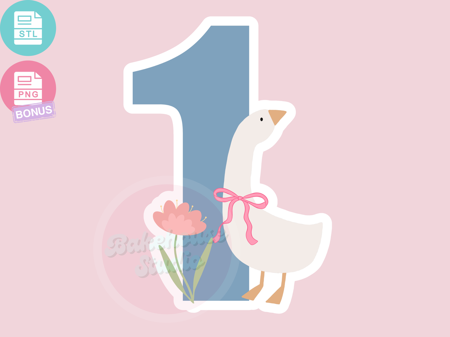 #1235 One Number Goose Cookie Cutter