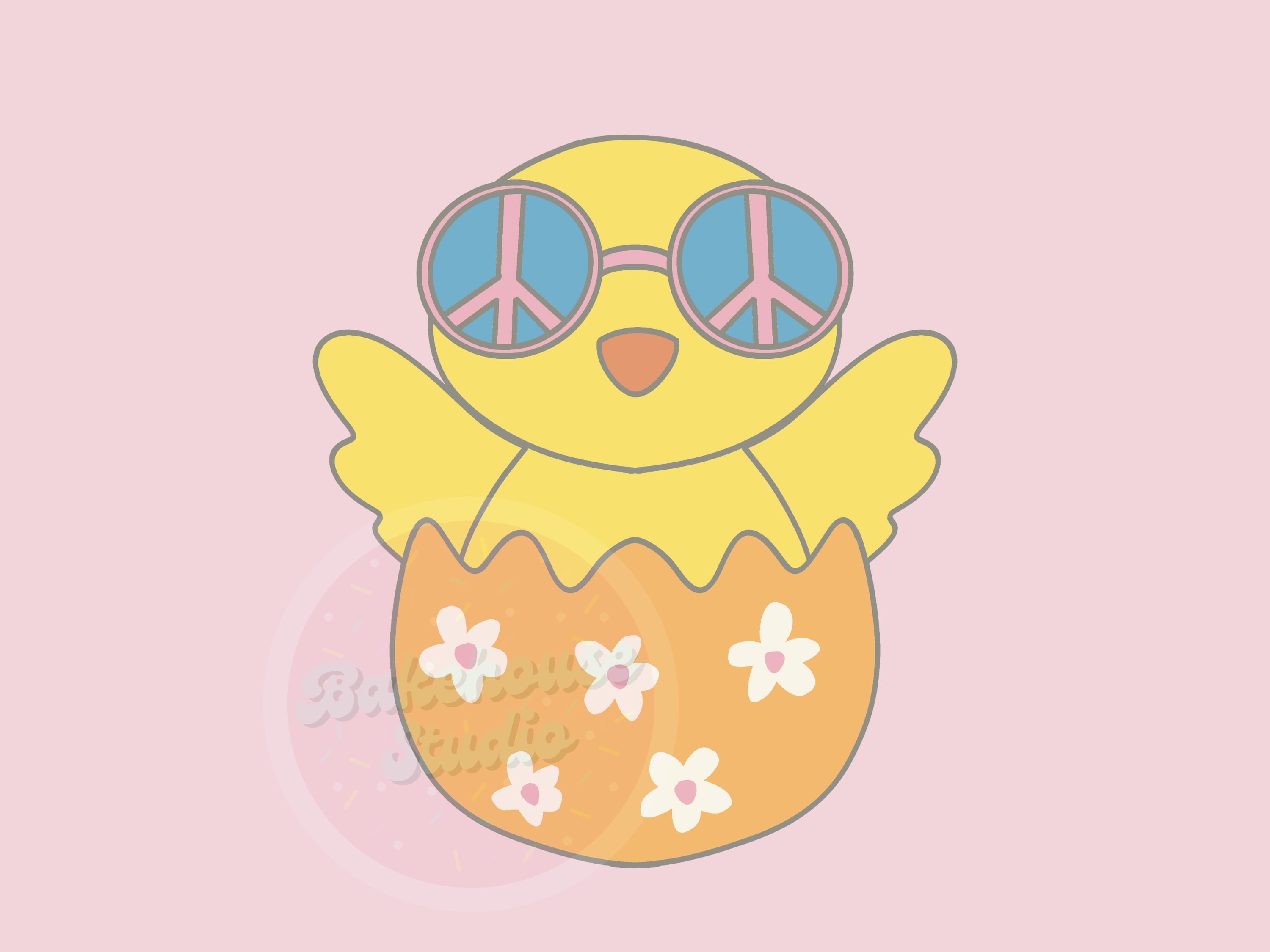 1098 Groovy Chick Egg Cookie Cutter