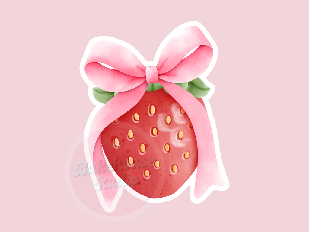 1117 Strawberry Bow Cookie Cutter