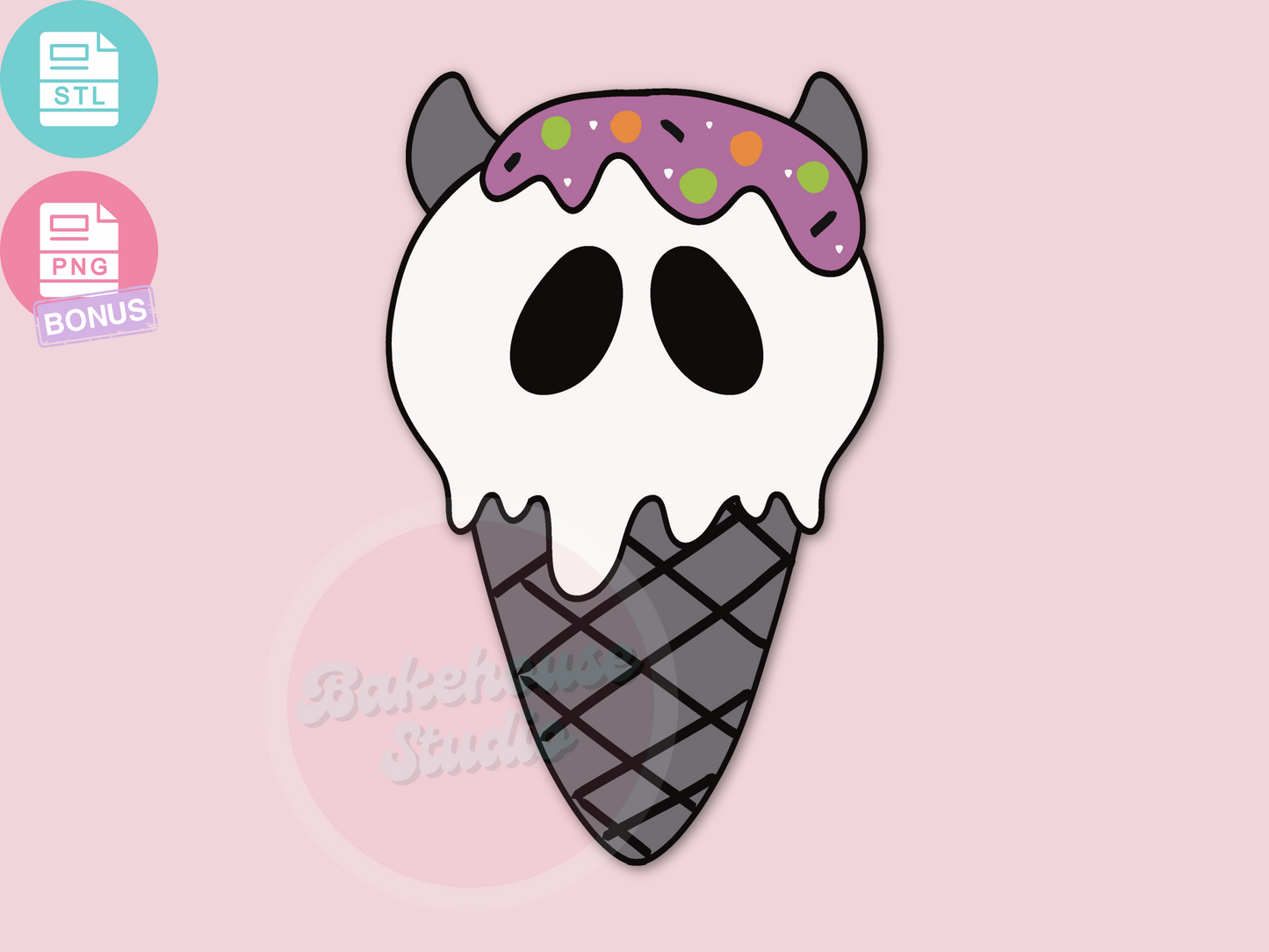 1193 Demon Icecream Cookie Cutter