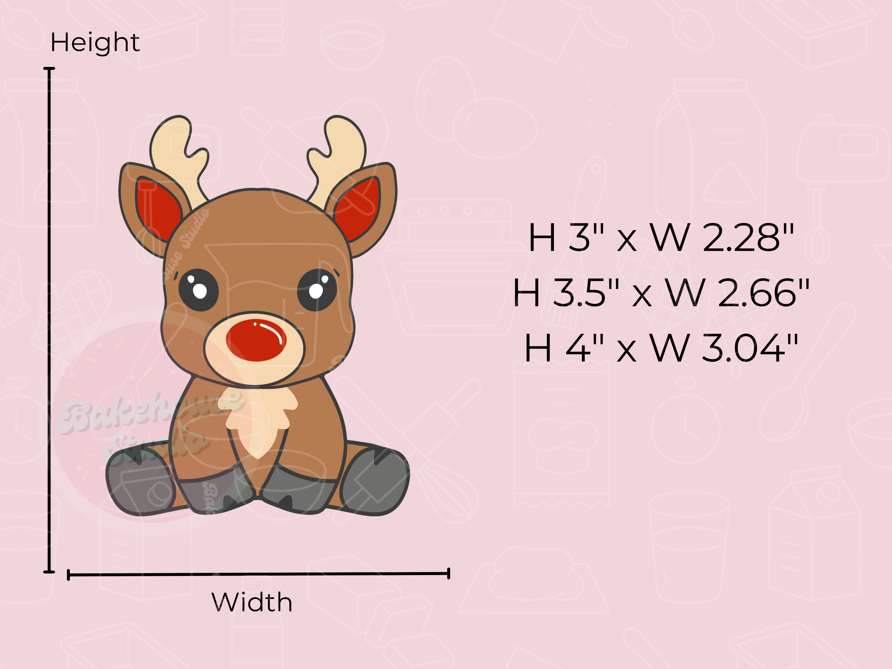 1076-1 Reindeer Body Cookie Cutter