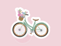 1118 Floral Bicycle Cookie Cutter