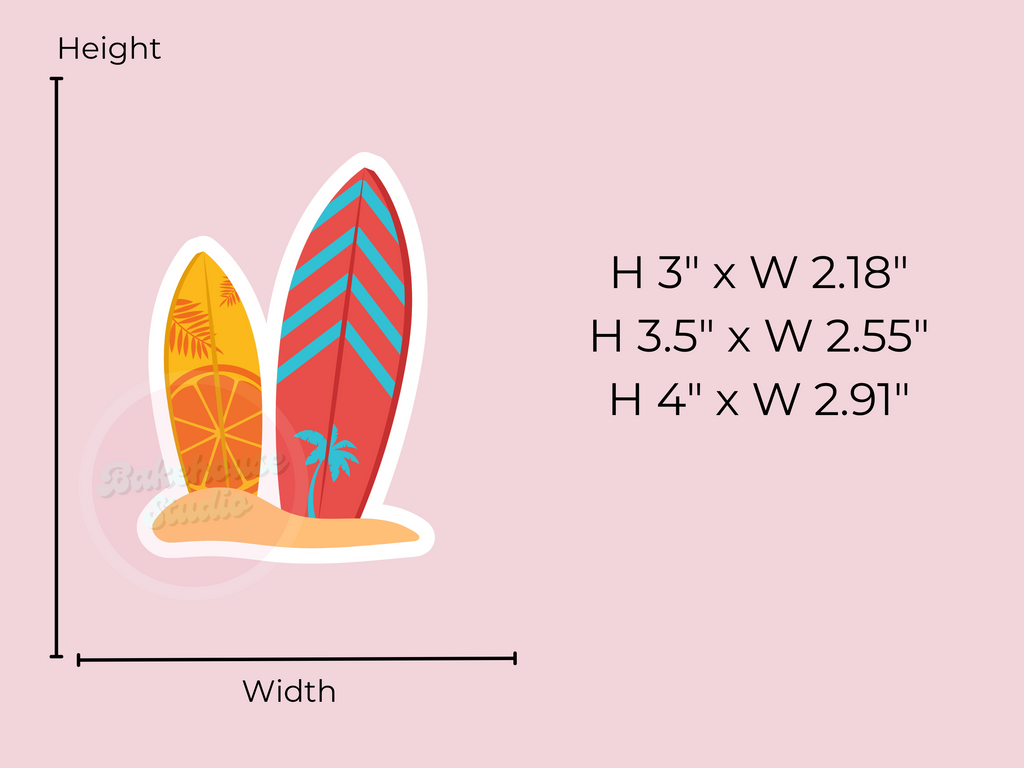 1147 Double Surf Boards Cookie Cutter