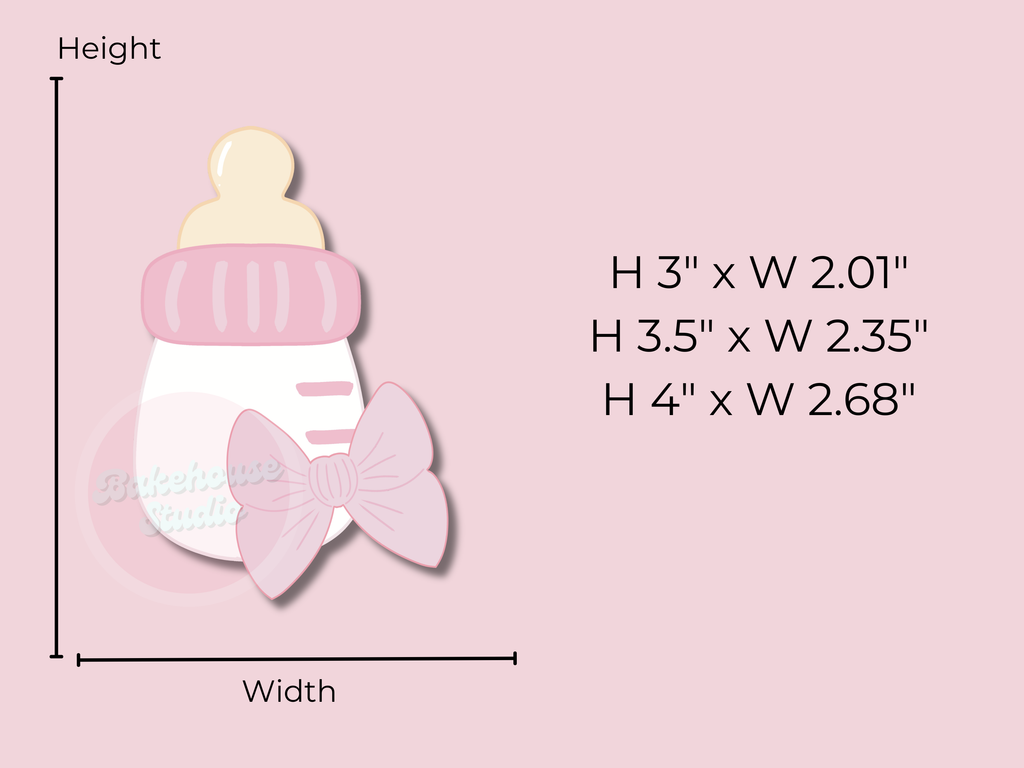 1240 Baby Bottle Bow Coquette Cookie Cutter
