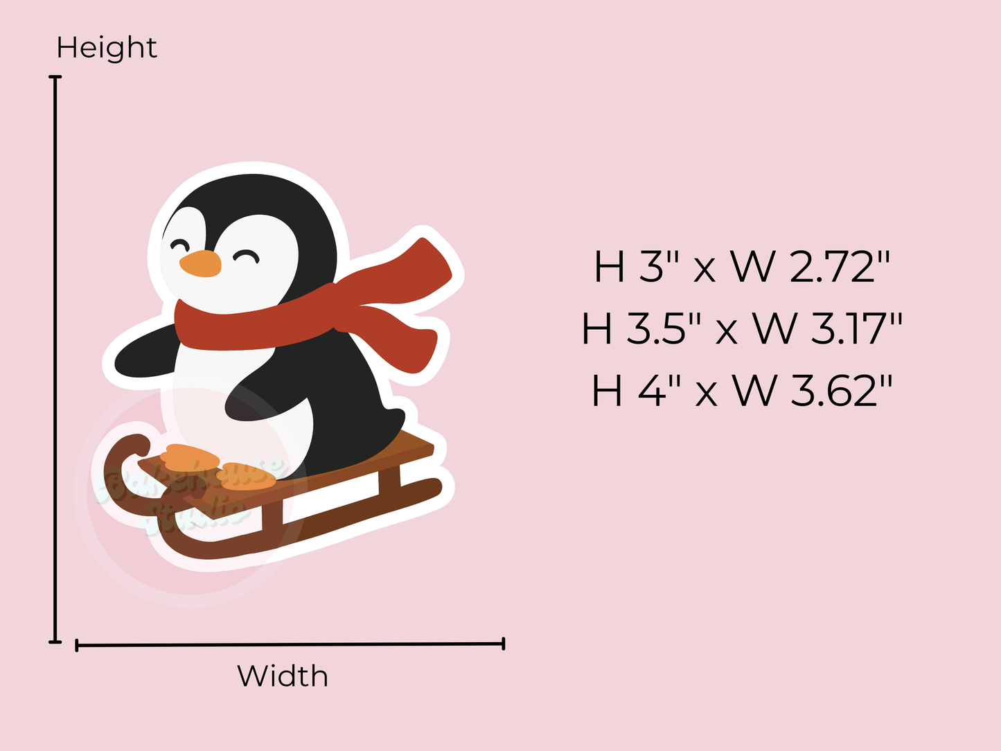 1199 Penguin Sled Cookie Cutter