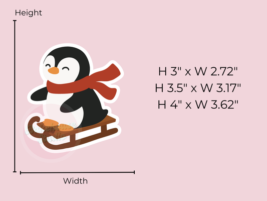 1199 Penguin Sled Cookie Cutter