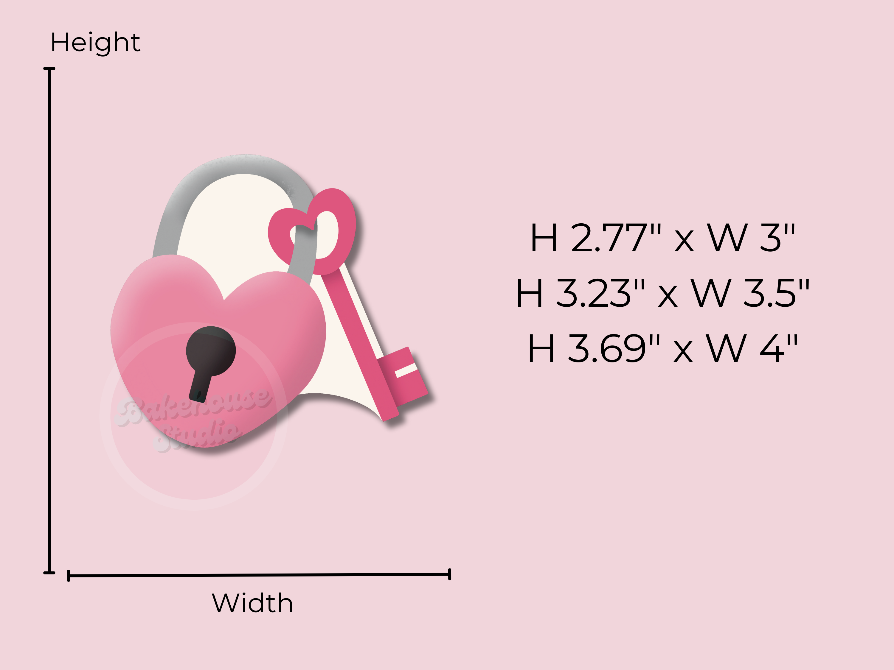 1218 Heart Lock Key Cookie Cutter