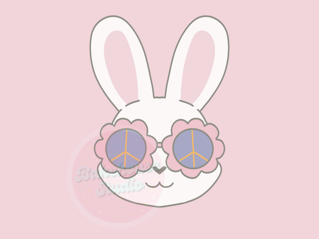 1094 Groovy Bunny Cookie Cutter