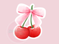 1116 Cherries Bow Cookie Cutter
