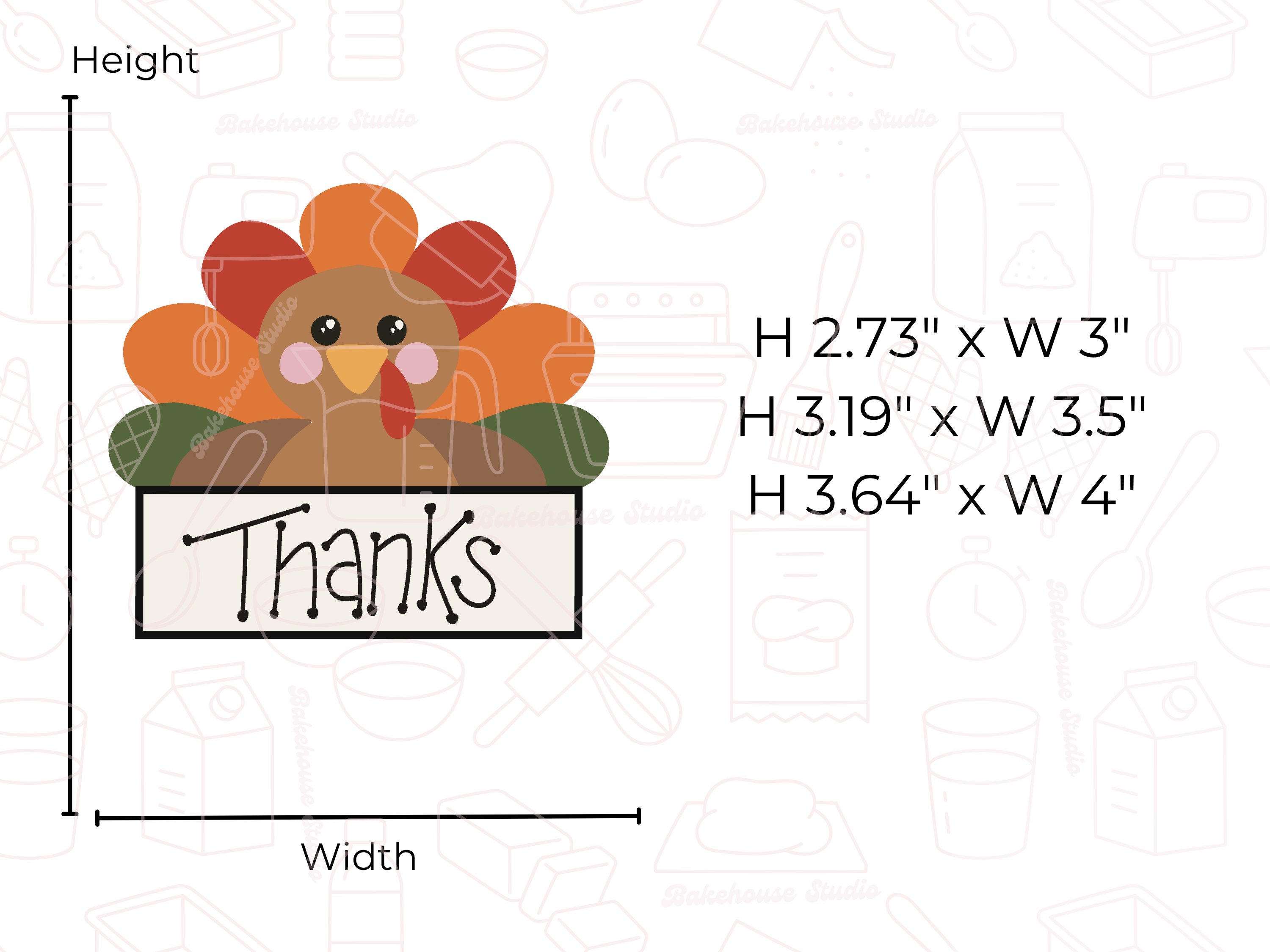 1064 Turkey Plaque Cookie Cutter