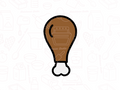 1068 Turkey Leg  Cookie Cutter