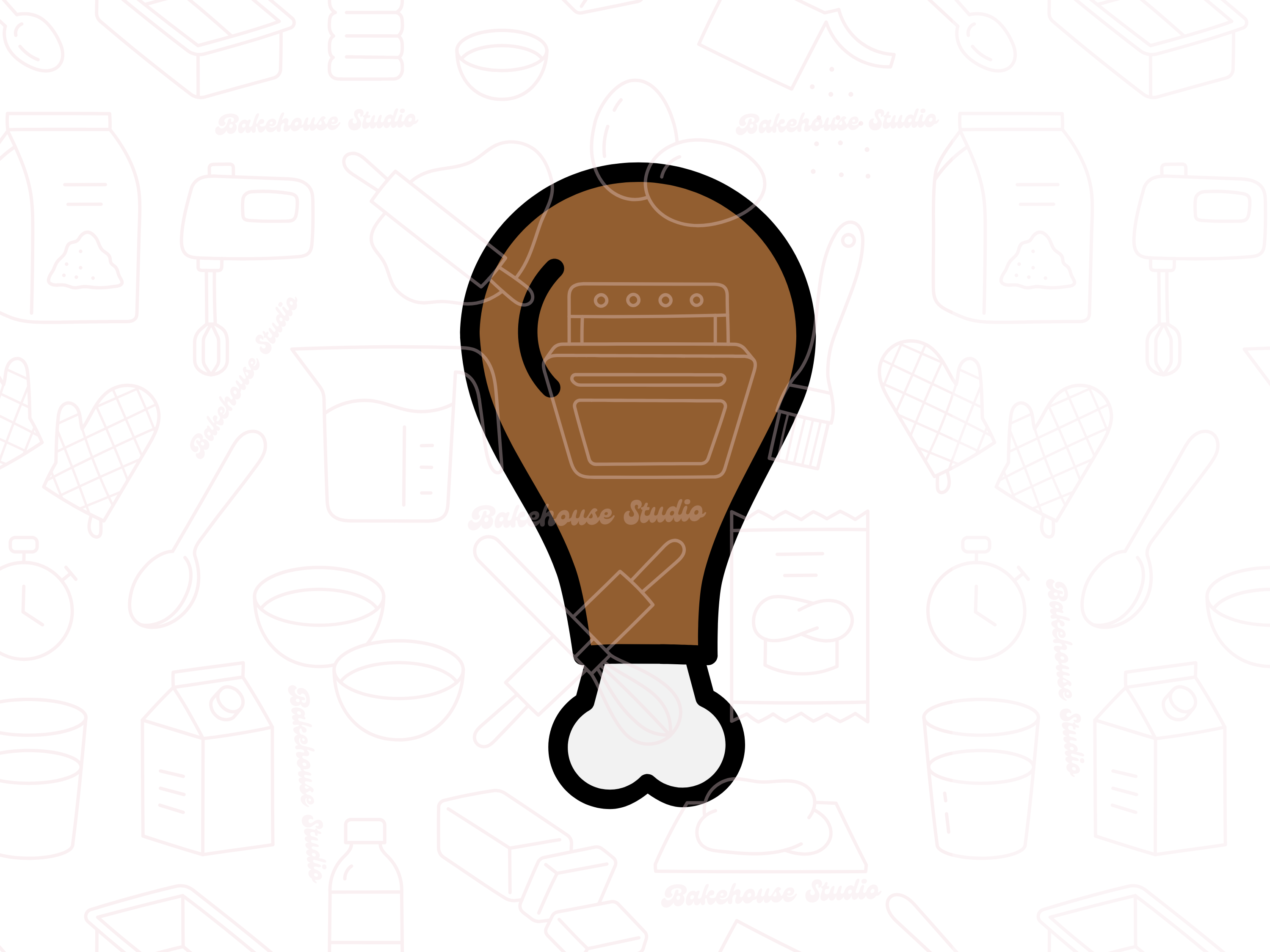 1068 Turkey Leg  Cookie Cutter