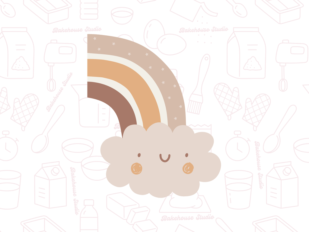1037 Half Rainbow Cloud Cookie Cutter