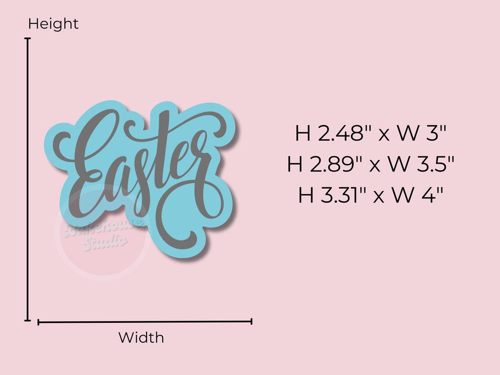 1222 Cursive Easter Cookie Cutter