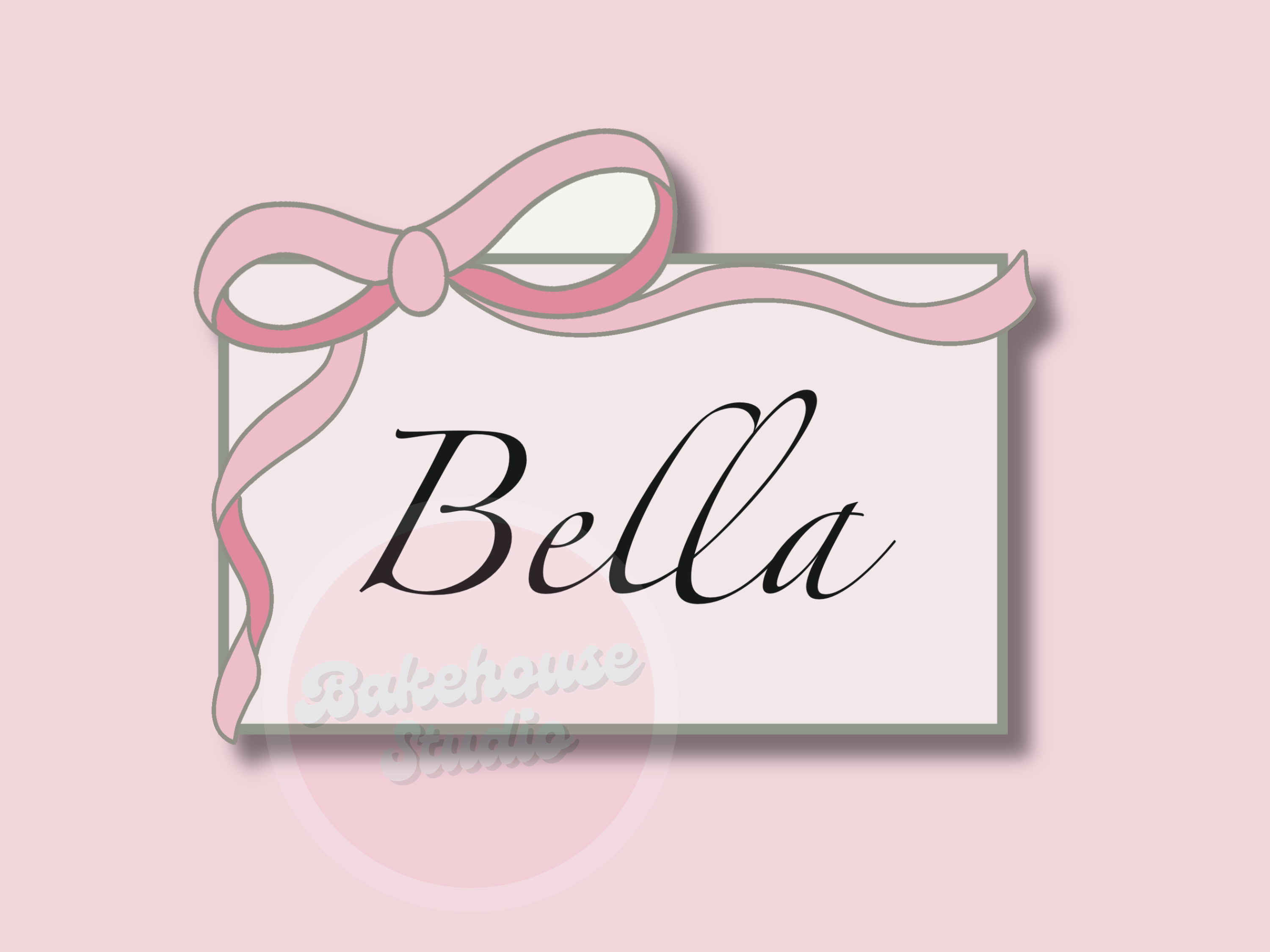 1171 Bow Plaque Cookie Cutter