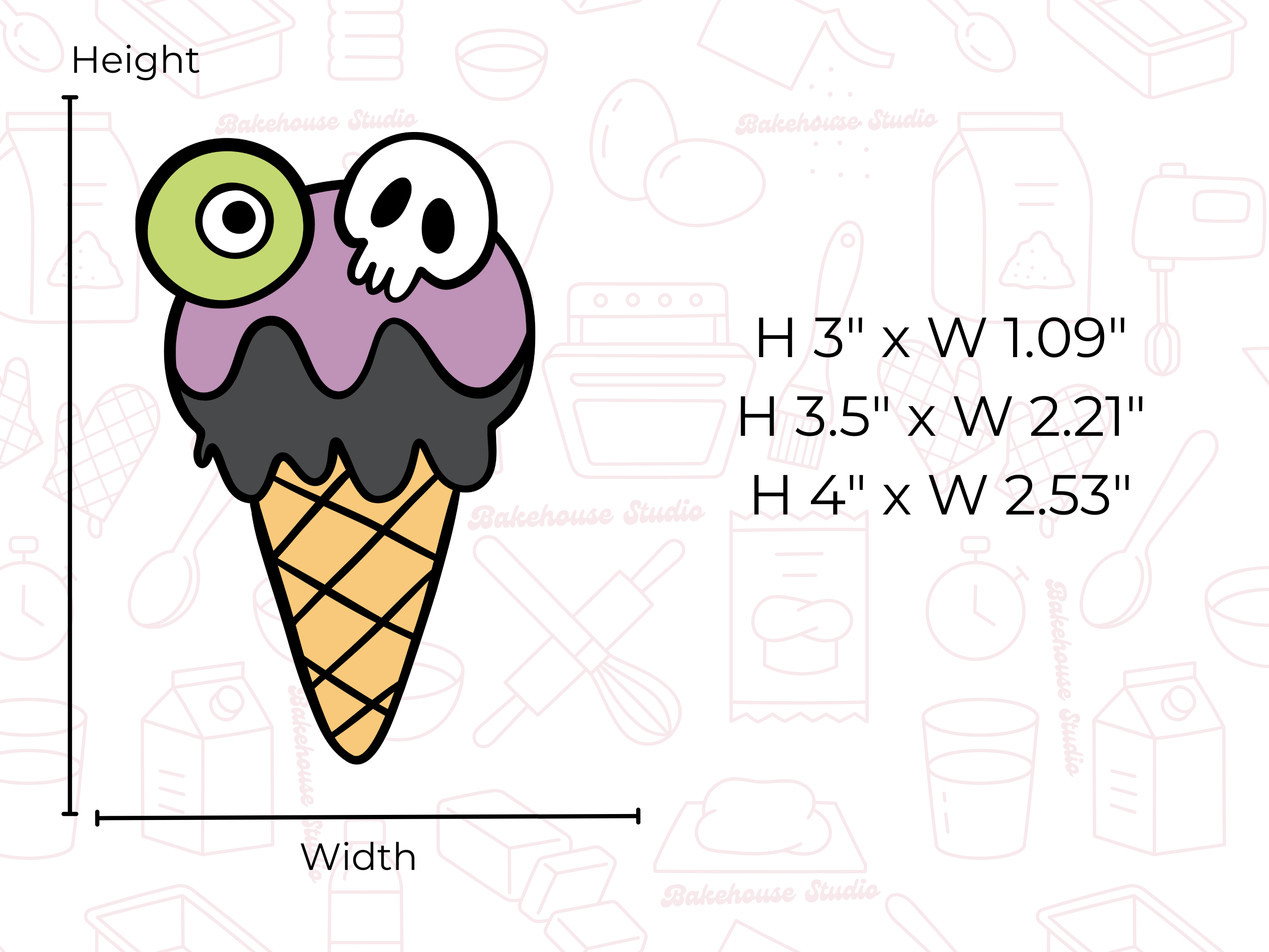 1035 Spooky Ice Cream Cookie Cutter