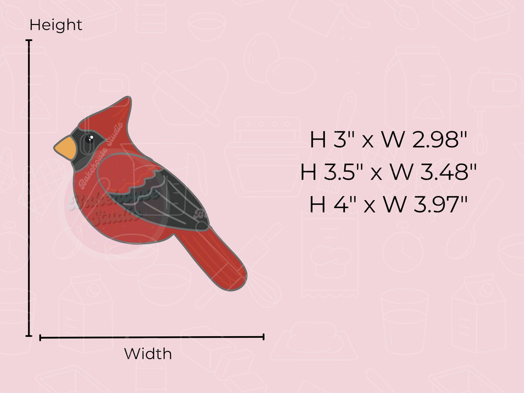 1074 Cardinal Cookie Cutter
