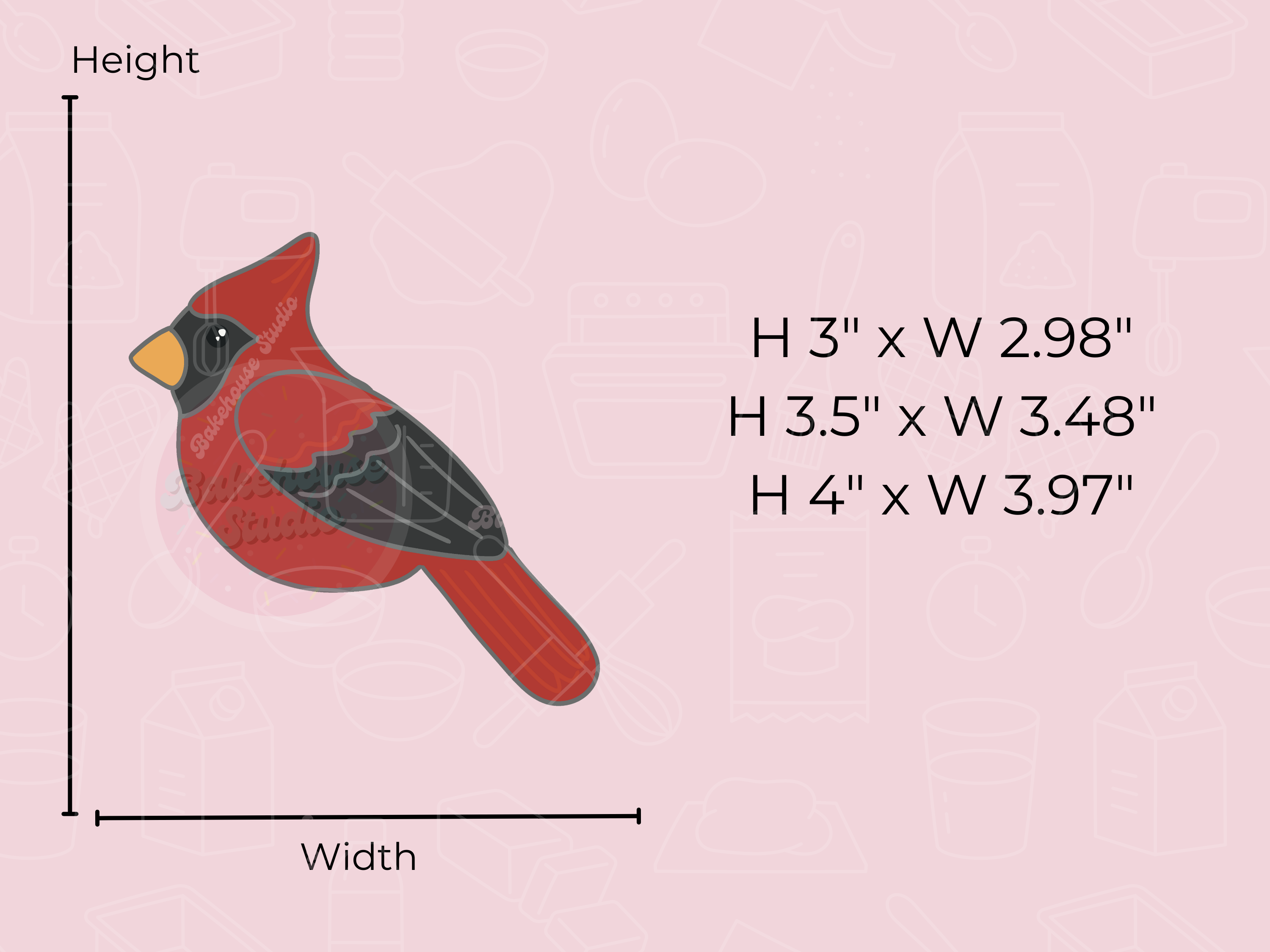 1074 Cardinal Cookie Cutter