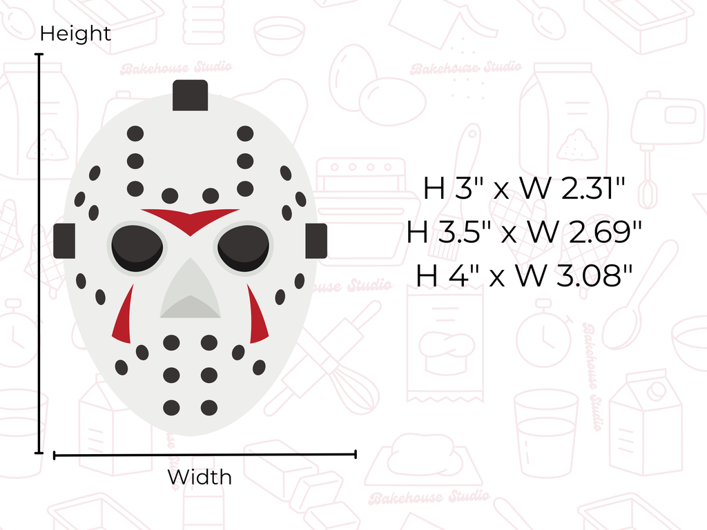 1040 Hockey Mask Cookie Cutter