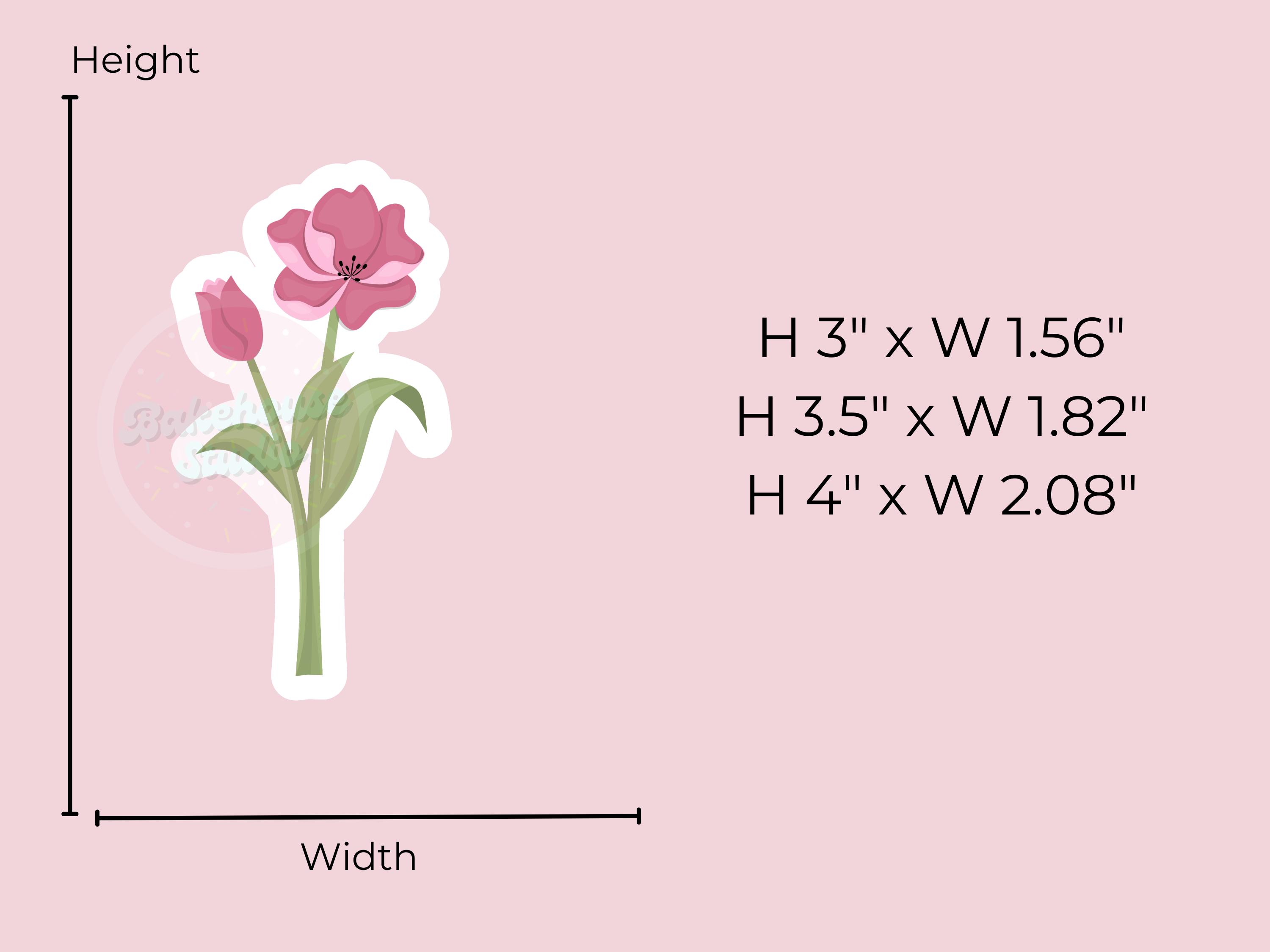1122 Double Flower Stem Cookie Cutter