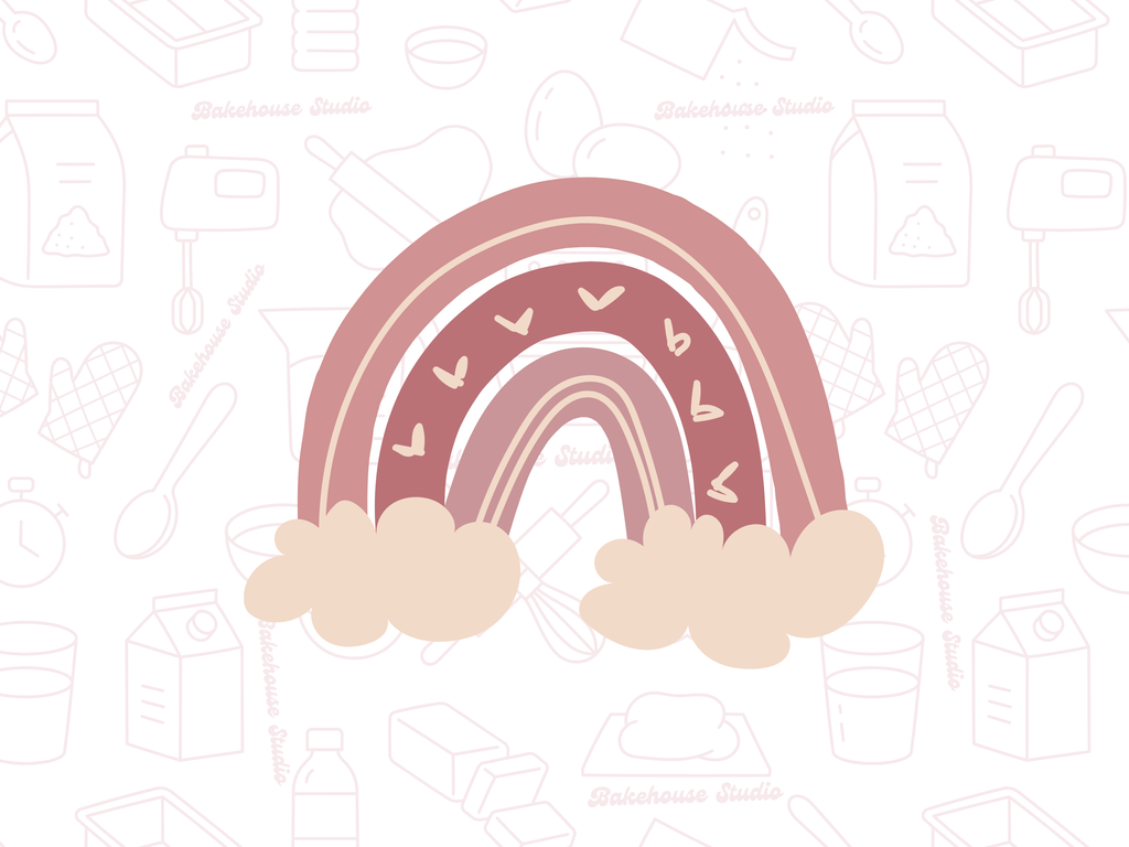 1038 Rainbow Clouds Cookie Cutter