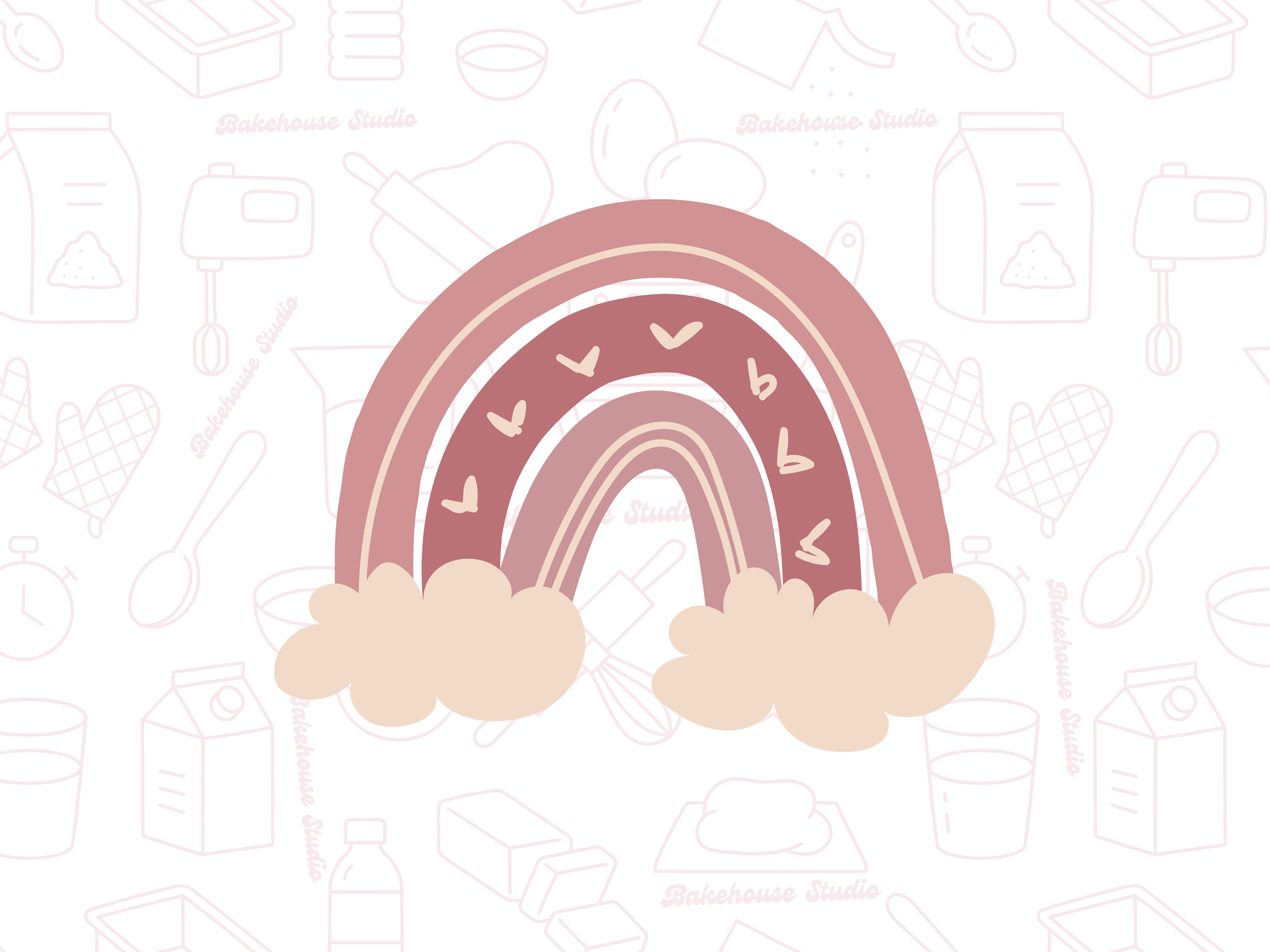 1038 Rainbow Clouds Cookie Cutter