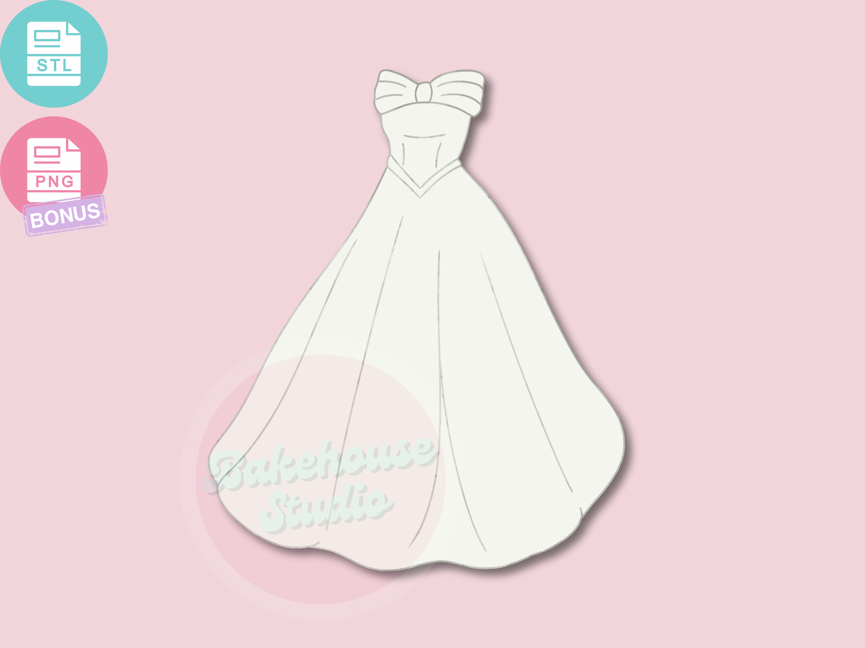 1189 Wedding Dress Cookie Cutter