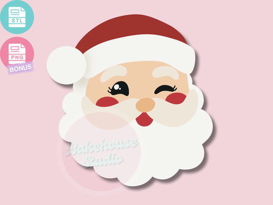 1200 Happy Santa Face Cookie Cutter